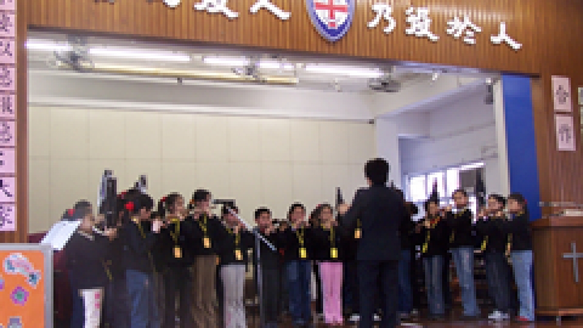 2005年清华附小吹打乐团赴香港参加演出