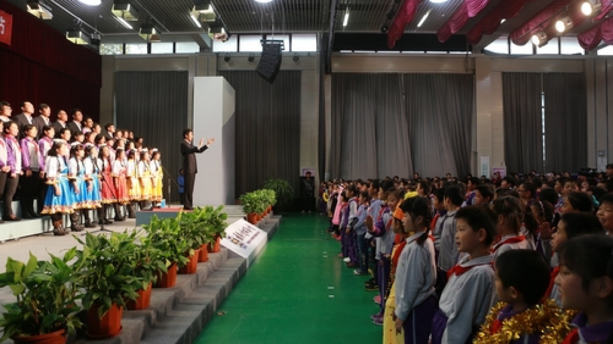 我校中年段“水木童声”合唱比赛圆满落幕