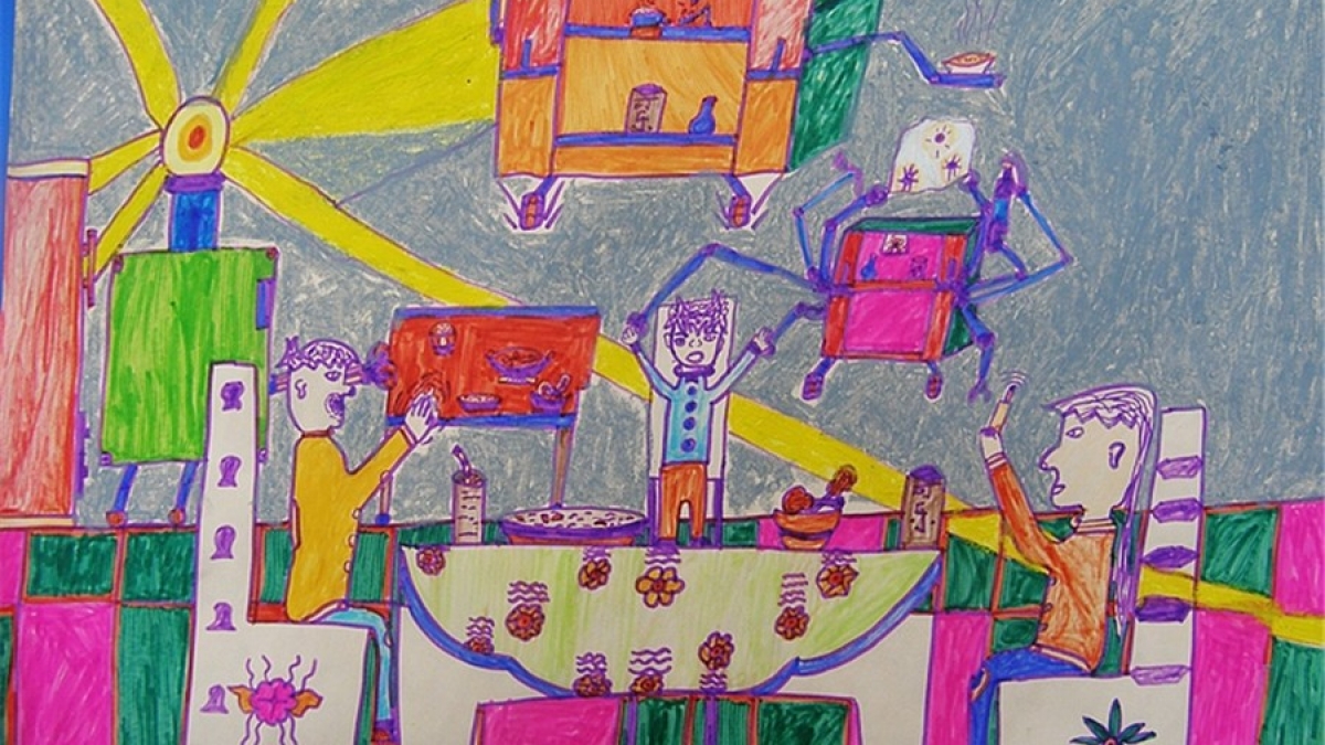 我校“书画社”孩子们的艺术作品