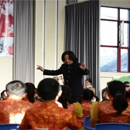 我校金帆民乐团参加北京市第十六届学生艺术节前的彩排