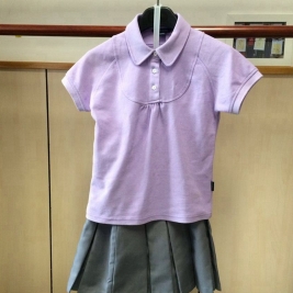 夏季新校服：紫色POLO T恤（女）